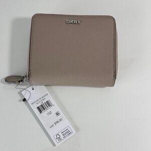 NWT DKNY Beige Zip-Around Wallet